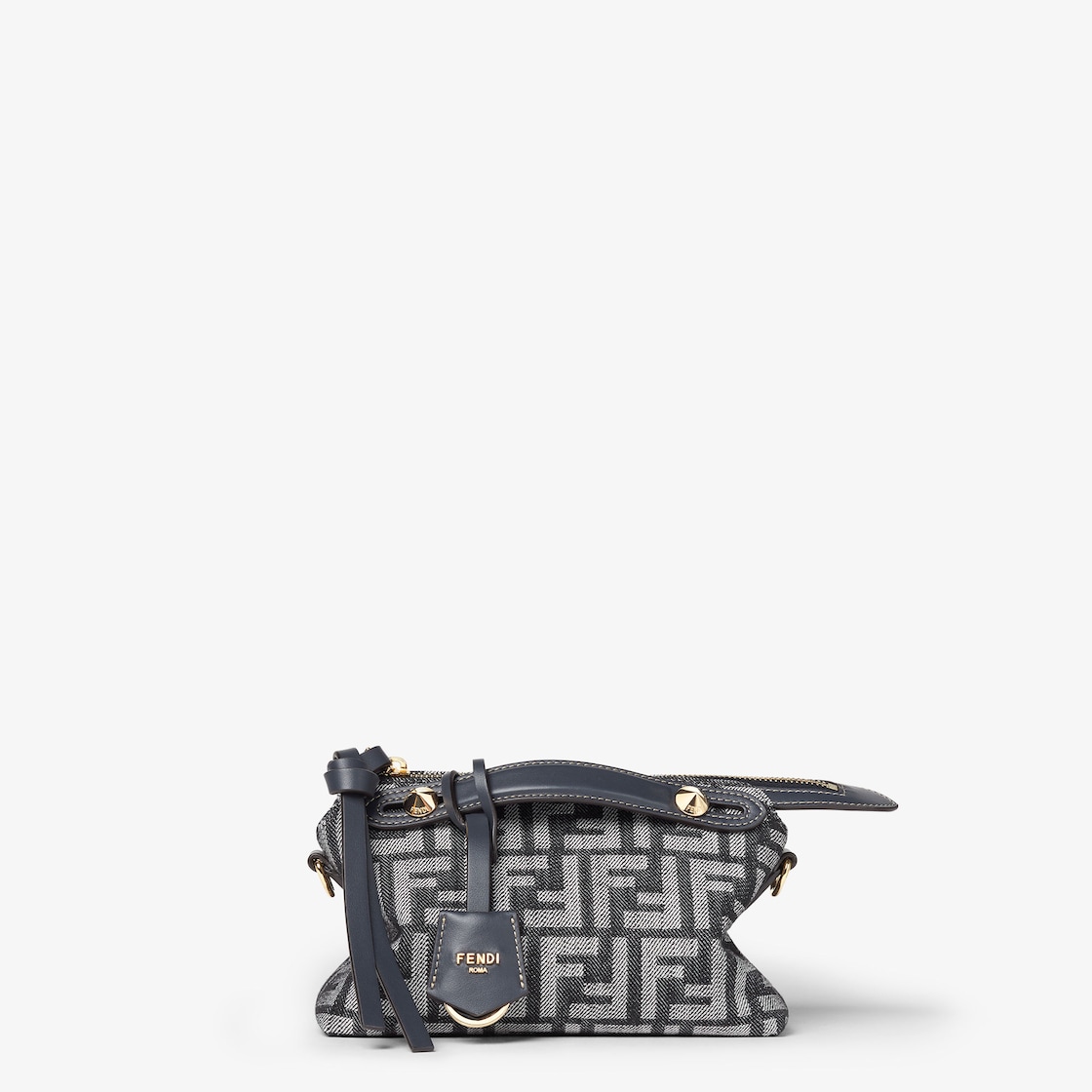FENDI By The Way Soft Mini Dark blue denim-effect FF jacquard mini-bag - Image 1